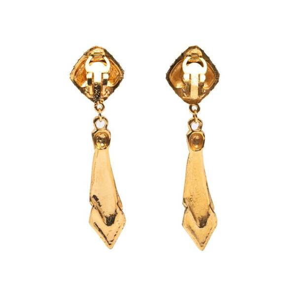 CHANEL Gold Logo Earrings - Picture 2 of 4